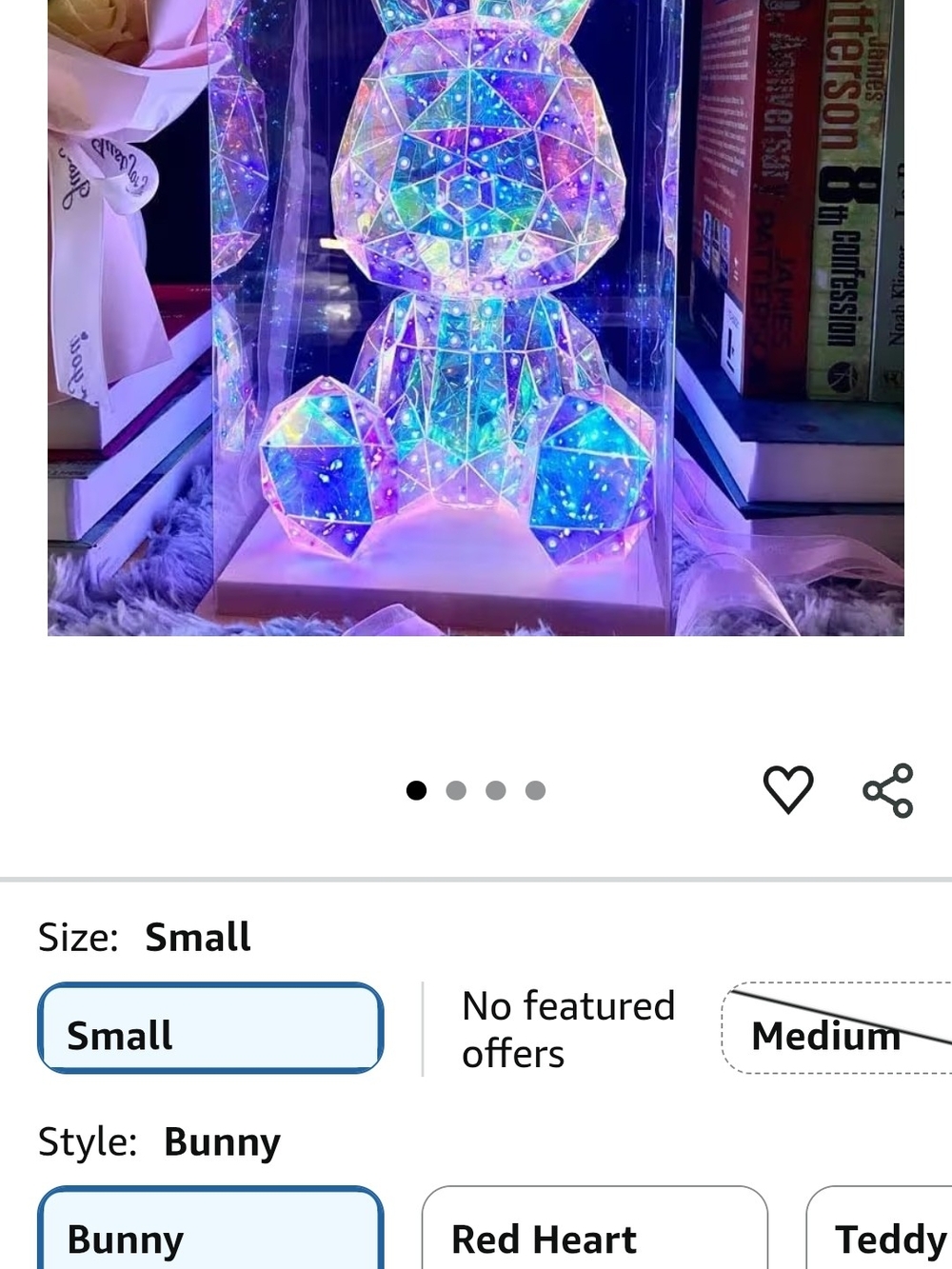 LED Crystal Bunny Night Light - Multicolor